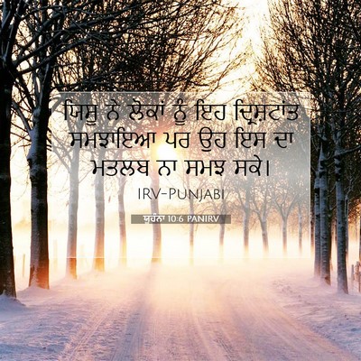 Picture 07 - ਯੂਹੰਨਾ 10:6 PANIRV - ਯਿਸੂ ਨੇ ਲੋਕਾਂ ਨੂੰ - Bible Verse Picture