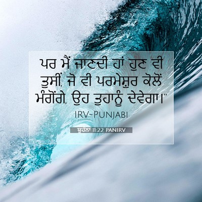 Picture 07 - ਯੂਹੰਨਾ 11:22 PANIRV - ਪਰ ਮੈਂ ਜਾਣਦੀ ਹਾਂ - Bible Verse Picture