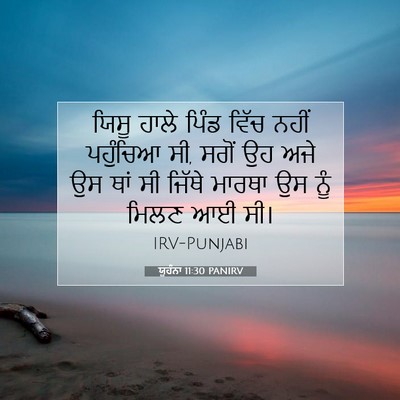 Picture 07 - ਯੂਹੰਨਾ 11:30 PANIRV - ਯਿਸੂ ਹਾਲੇ ਪਿੰਡ - Bible Verse Picture