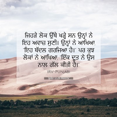 Picture 07 - ਯੂਹੰਨਾ 12:29 PANIRV - ਜਿਹੜੇ ਲੋਕ ਉੱਥੇ - Bible Verse Picture