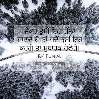 Picture 07 - ਯੂਹੰਨਾ 13:17 PANIRV - ਜੇਕਰ ਤੁਸੀਂ ਇਹ - Bible Verse Picture