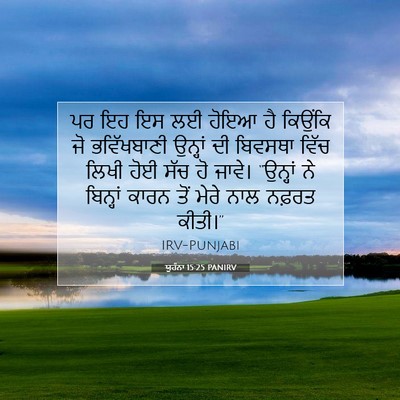 Picture 07 - ਯੂਹੰਨਾ 15:25 PANIRV - ਪਰ ਇਹ ਇਸ ਲਈ ਹੋਇਆ ਹੈ - Bible Verse Picture