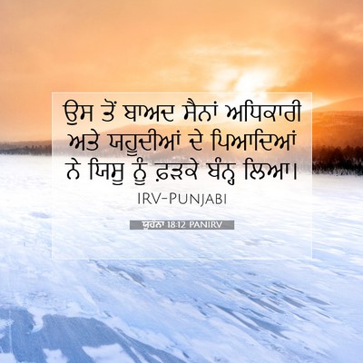 Picture 07 - ਯੂਹੰਨਾ 18:12 PANIRV - ਉਸ ਤੋਂ ਬਾਅਦ ਸੈਨਾਂ - Bible Verse Picture