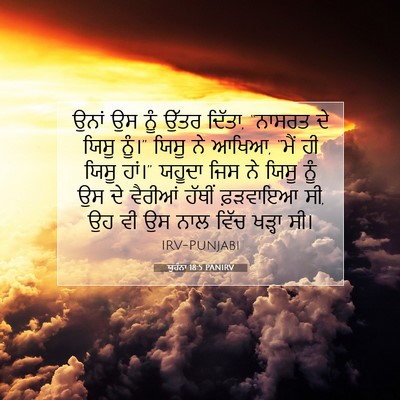 Picture 07 - ਯੂਹੰਨਾ 18:5 PANIRV - ਉਨਾਂ ਉਸ ਨੂੰ ਉੱਤਰ - Bible Verse Picture