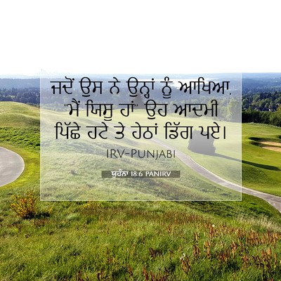 Picture 07 - ਯੂਹੰਨਾ 18:6 PANIRV - ਜਦੋਂ ਉਸ ਨੇ ਉਨ੍ਹਾਂ - Bible Verse Picture