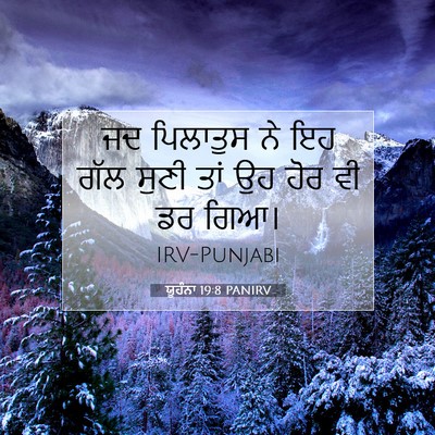Picture 07 - ਯੂਹੰਨਾ 19:8 PANIRV - ਜਦ ਪਿਲਾਤੁਸ ਨੇ ਇਹ - Bible Verse Picture