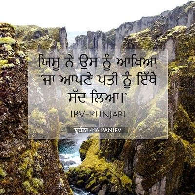 Picture 07 - ਯੂਹੰਨਾ 4:16 PANIRV - ਯਿਸੂ ਨੇ ਉਸ ਨੂੰ - Bible Verse Picture