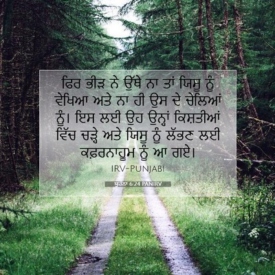 Picture 07 - ਯੂਹੰਨਾ 6:24 PANIRV - ਫਿਰ ਭੀੜ ਨੇ ਉੱਥੇ ਨਾ - Bible Verse Picture