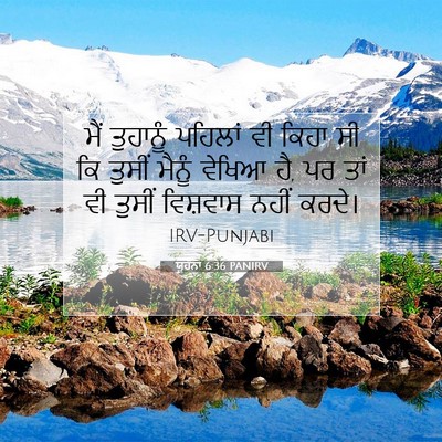 Picture 07 - ਯੂਹੰਨਾ 6:36 PANIRV - ਮੈਂ ਤੁਹਾਨੂੰ - Bible Verse Picture