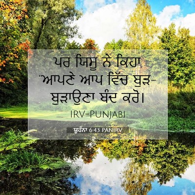 Picture 07 - ਯੂਹੰਨਾ 6:43 PANIRV - ਪਰ ਯਿਸੂ ਨੇ ਕਿਹਾ, - Bible Verse Picture