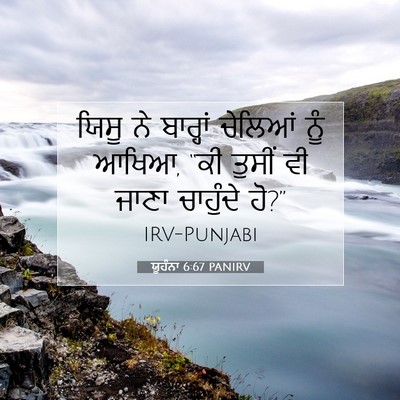 Picture 07 - ਯੂਹੰਨਾ 6:67 PANIRV - ਯਿਸੂ ਨੇ ਬਾਰ੍ਹਾਂ - Bible Verse Picture