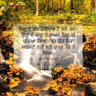 Picture 07 - ਯੂਹੰਨਾ 7:10 PANIRV - ਯਿਸੂ ਦੇ ਭਰਾ ਤਿਉਹਾਰ - Bible Verse Picture