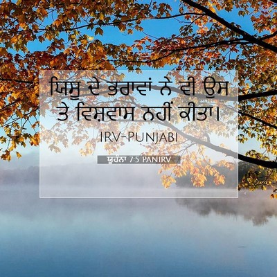 Picture 07 - ਯੂਹੰਨਾ 7:5 PANIRV - ਯਿਸੂ ਦੇ ਭਰਾਵਾਂ ਨੇ - Bible Verse Picture