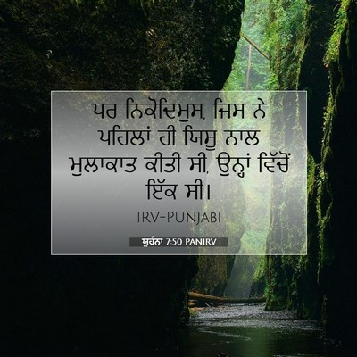 Picture 07 - ਯੂਹੰਨਾ 7:50 PANIRV - ਪਰ ਨਿਕੋਦਿਮੁਸ, ਜਿਸ - Bible Verse Picture