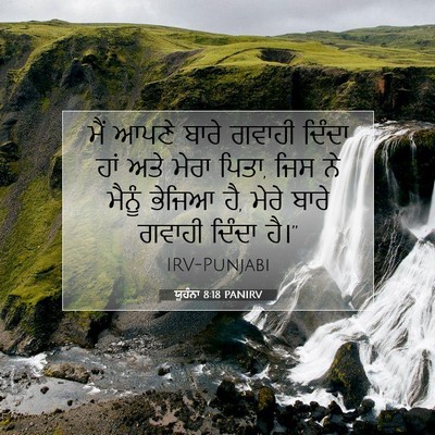 Picture 07 - ਯੂਹੰਨਾ 8:18 PANIRV - ਮੈਂ ਆਪਣੇ ਬਾਰੇ - Bible Verse Picture