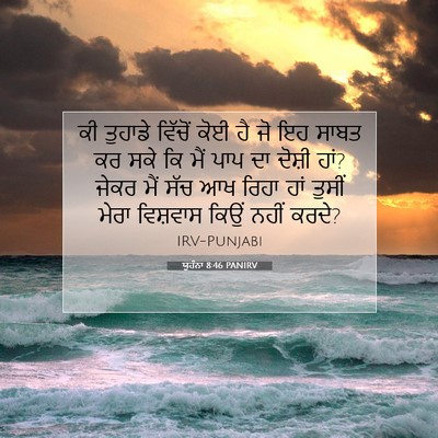 Picture 07 - ਯੂਹੰਨਾ 8:46 PANIRV - ਕੀ ਤੁਹਾਡੇ ਵਿੱਚੋਂ - Bible Verse Picture