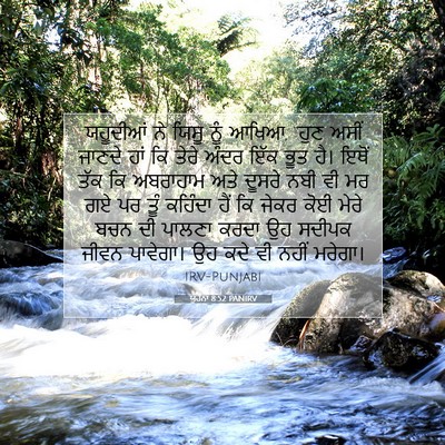 Picture 07 - ਯੂਹੰਨਾ 8:52 PANIRV - ਯਹੂਦੀਆਂ ਨੇ ਯਿਸੂ - Bible Verse Picture