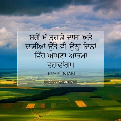 Picture 07 - ਯੋਏਲ 2:29 PANIRV - ਸਗੋਂ ਮੈਂ ਤੁਹਾਡੇ - Bible Verse Picture