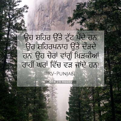 Picture 07 - ਯੋਏਲ 2:9 PANIRV - ਉਹ ਸ਼ਹਿਰ ਉੱਤੇ ਟੁੱਟ - Bible Verse Picture