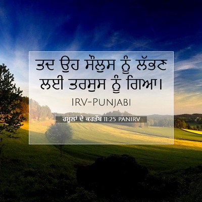 Picture 07 - ਰਸੂਲਾਂ ਦੇ ਕਰਤੱਬ 11:25 PANIRV - ਤਦ ਉਹ ਸੌਲੁਸ ਨੂੰ - Bible Verse Picture