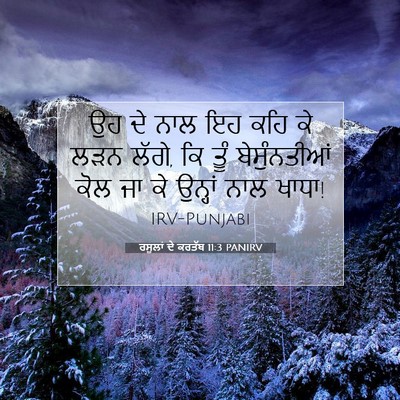 Picture 07 - ਰਸੂਲਾਂ ਦੇ ਕਰਤੱਬ 11:3 PANIRV - ਉਹ ਦੇ ਨਾਲ ਇਹ ਕਹਿ ਕੇ - Bible Verse Picture