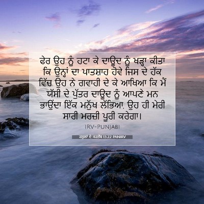 Picture 07 - ਰਸੂਲਾਂ ਦੇ ਕਰਤੱਬ 13:22 PANIRV - ਫੇਰ ਉਹ ਨੂੰ ਹਟਾ ਕੇ - Bible Verse Picture