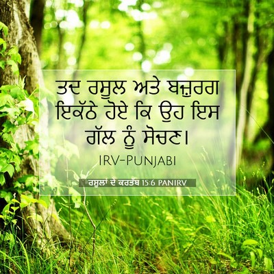 Picture 07 - ਰਸੂਲਾਂ ਦੇ ਕਰਤੱਬ 15:6 PANIRV - ਤਦ ਰਸੂਲ ਅਤੇ ਬਜ਼ੁਰਗ - Bible Verse Picture
