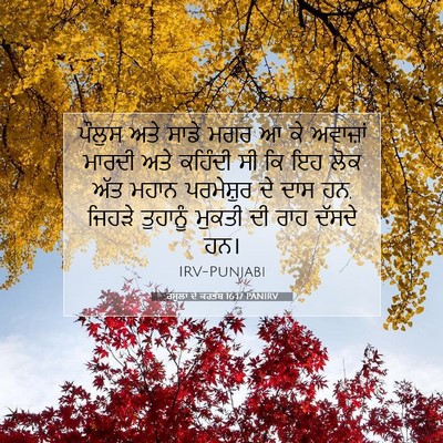 Picture 07 - ਰਸੂਲਾਂ ਦੇ ਕਰਤੱਬ 16:17 PANIRV - ਪੌਲੁਸ ਅਤੇ ਸਾਡੇ ਮਗਰ - Bible Verse Picture