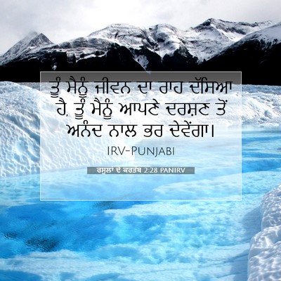 Picture 07 - ਰਸੂਲਾਂ ਦੇ ਕਰਤੱਬ 2:28 PANIRV - ਤੂੰ ਮੈਨੂੰ ਜੀਵਨ ਦਾ - Bible Verse Picture