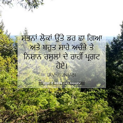 Picture 07 - ਰਸੂਲਾਂ ਦੇ ਕਰਤੱਬ 2:43 PANIRV - ਸਭਨਾਂ ਲੋਕਾਂ ਉੱਤੇ - Bible Verse Picture