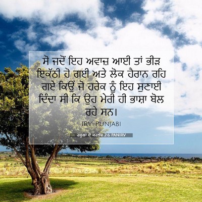 Picture 07 - ਰਸੂਲਾਂ ਦੇ ਕਰਤੱਬ 2:6 PANIRV - ਸੋ ਜਦੋਂ ਇਹ ਅਵਾਜ਼ ਆਈ - Bible Verse Picture