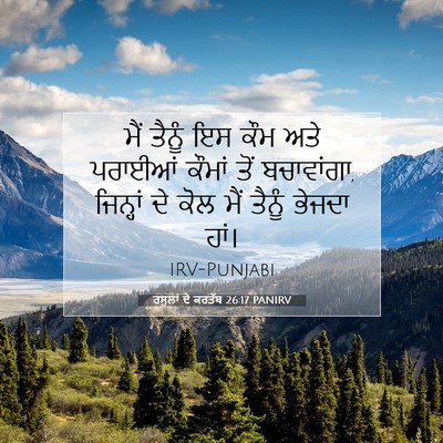 Picture 07 - ਰਸੂਲਾਂ ਦੇ ਕਰਤੱਬ 26:17 PANIRV - ਮੈਂ ਤੈਨੂੰ ਇਸ ਕੌਮ - Bible Verse Picture