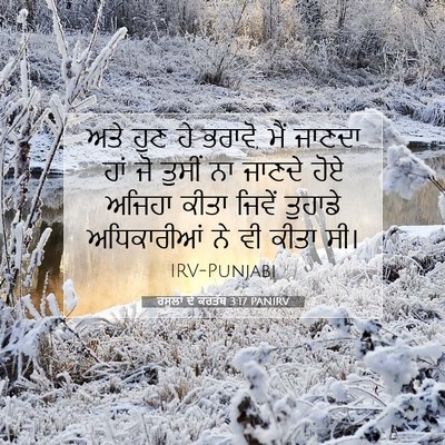 Picture 07 - ਰਸੂਲਾਂ ਦੇ ਕਰਤੱਬ 3:17 PANIRV - ਅਤੇ ਹੁਣ ਹੇ ਭਰਾਵੋ, - Bible Verse Picture