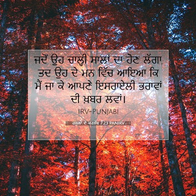 Picture 07 - ਰਸੂਲਾਂ ਦੇ ਕਰਤੱਬ 7:23 PANIRV - ਜਦੋਂ ਉਹ ਚਾਲ੍ਹੀ - Bible Verse Picture