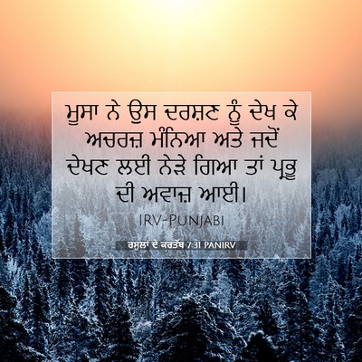 Picture 07 - ਰਸੂਲਾਂ ਦੇ ਕਰਤੱਬ 7:31 PANIRV - ਮੂਸਾ ਨੇ ਉਸ ਦਰਸ਼ਣ - Bible Verse Picture