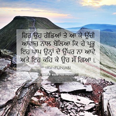 Picture 07 - ਰਸੂਲਾਂ ਦੇ ਕਰਤੱਬ 7:60 PANIRV - ਫਿਰ ਉਹ ਗੋਡਿਆਂ ਤੇ ਆ - Bible Verse Picture