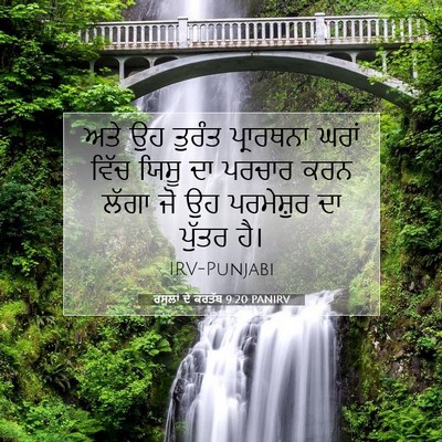 Picture 07 - ਰਸੂਲਾਂ ਦੇ ਕਰਤੱਬ 9:20 PANIRV - ਅਤੇ ਉਹ ਤੁਰੰਤ - Bible Verse Picture