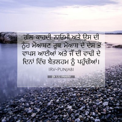 Picture 07 - ਰੁੱਤ 1:22 PANIRV - ਗੱਲ ਕਾਹਦੀ, ਨਾਓਮੀ - Bible Verse Picture