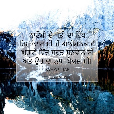 Picture 07 - ਰੁੱਤ 2:1 PANIRV - ਨਾਓਮੀ ਦੇ ਪਤੀ ਦਾ ਇੱਕ - Bible Verse Picture
