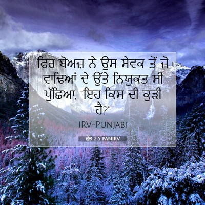 Picture 07 - ਰੁੱਤ 2:5 PANIRV - ਫਿਰ ਬੋਅਜ਼ ਨੇ ਉਸ - Bible Verse Picture