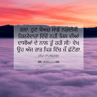 Picture 07 - ਰੁੱਤ 3:2 PANIRV - ਭਲਾ, ਹੁਣ ਬੋਅਜ਼ ਸਾਡੇ - Bible Verse Picture