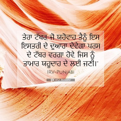 Picture 07 - ਰੁੱਤ 4:12 PANIRV - ਤੇਰਾ ਟੱਬਰ, ਜੋ - Bible Verse Picture