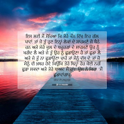 Picture 07 - ਰੁੱਤ 4:4 PANIRV - ਇਸ ਲਈ ਮੈਂ ਸੋਚਿਆ ਕਿ - Bible Verse Picture