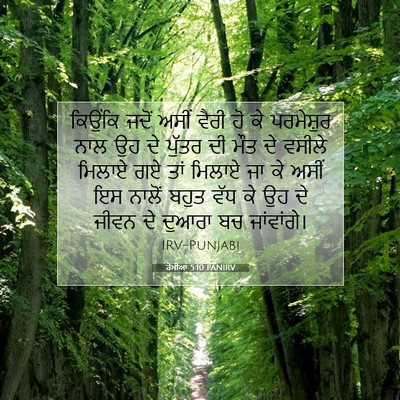Picture 07 - ਰੋਮੀਆਂ 5:10 PANIRV - ਕਿਉਂਕਿ ਜਦੋਂ ਅਸੀਂ - Bible Verse Picture