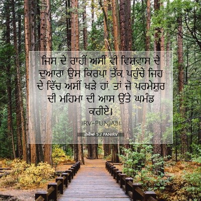 Picture 07 - ਰੋਮੀਆਂ 5:2 PANIRV - ਜਿਸ ਦੇ ਰਾਹੀਂ ਅਸੀਂ - Bible Verse Picture