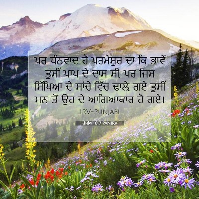 Picture 07 - ਰੋਮੀਆਂ 6:17 PANIRV - ਪਰ ਧੰਨਵਾਦ ਹੈ - Bible Verse Picture