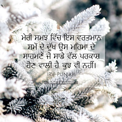 Picture 07 - ਰੋਮੀਆਂ 8:18 PANIRV - ਮੇਰੀ ਸਮਝ ਵਿੱਚ ਇਸ - Bible Verse Picture
