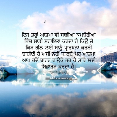 Picture 07 - ਰੋਮੀਆਂ 8:26 PANIRV - ਇਸ ਤਰ੍ਹਾਂ ਆਤਮਾ ਵੀ - Bible Verse Picture
