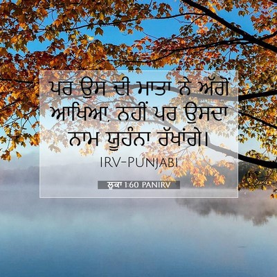 Picture 07 - ਲੂਕਾ 1:60 PANIRV - ਪਰ ਉਸ ਦੀ ਮਾਤਾ ਨੇ - Bible Verse Picture