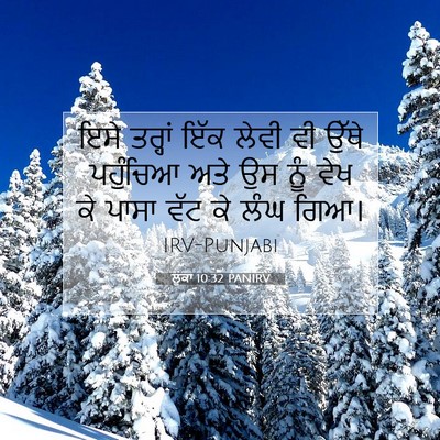 Picture 07 - ਲੂਕਾ 10:32 PANIRV - ਇਸੇ ਤਰ੍ਹਾਂ ਇੱਕ - Bible Verse Picture